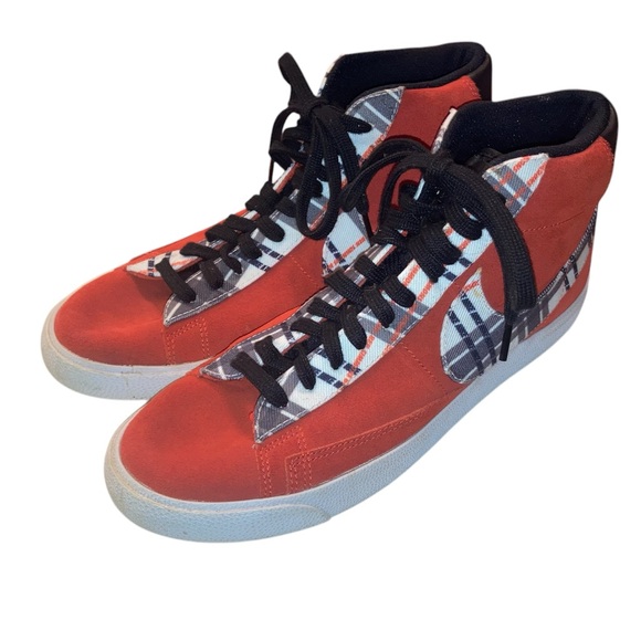 Nike Blazer Mid Premium Ben Simmons Habanero Red Plaid Shoes Men’s Size 9.5 - Picture 5 of 9